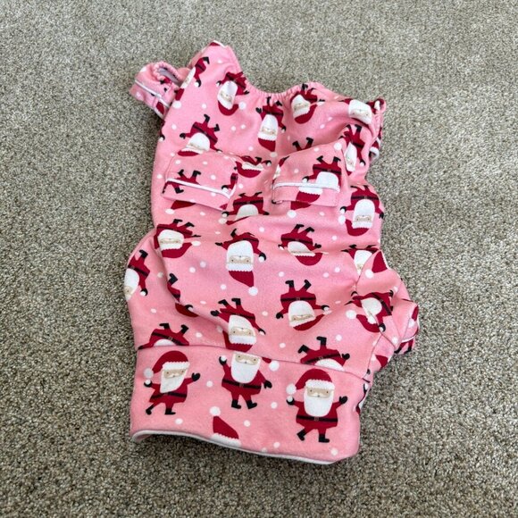 Dog Holiday  Pjs Pink Santa Size M NWT - Picture 2 of 10